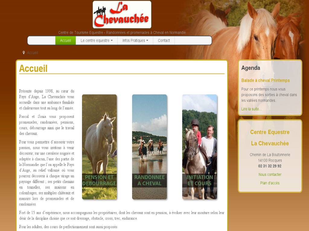Site internet pour un centre equestre du Pays d Auge
