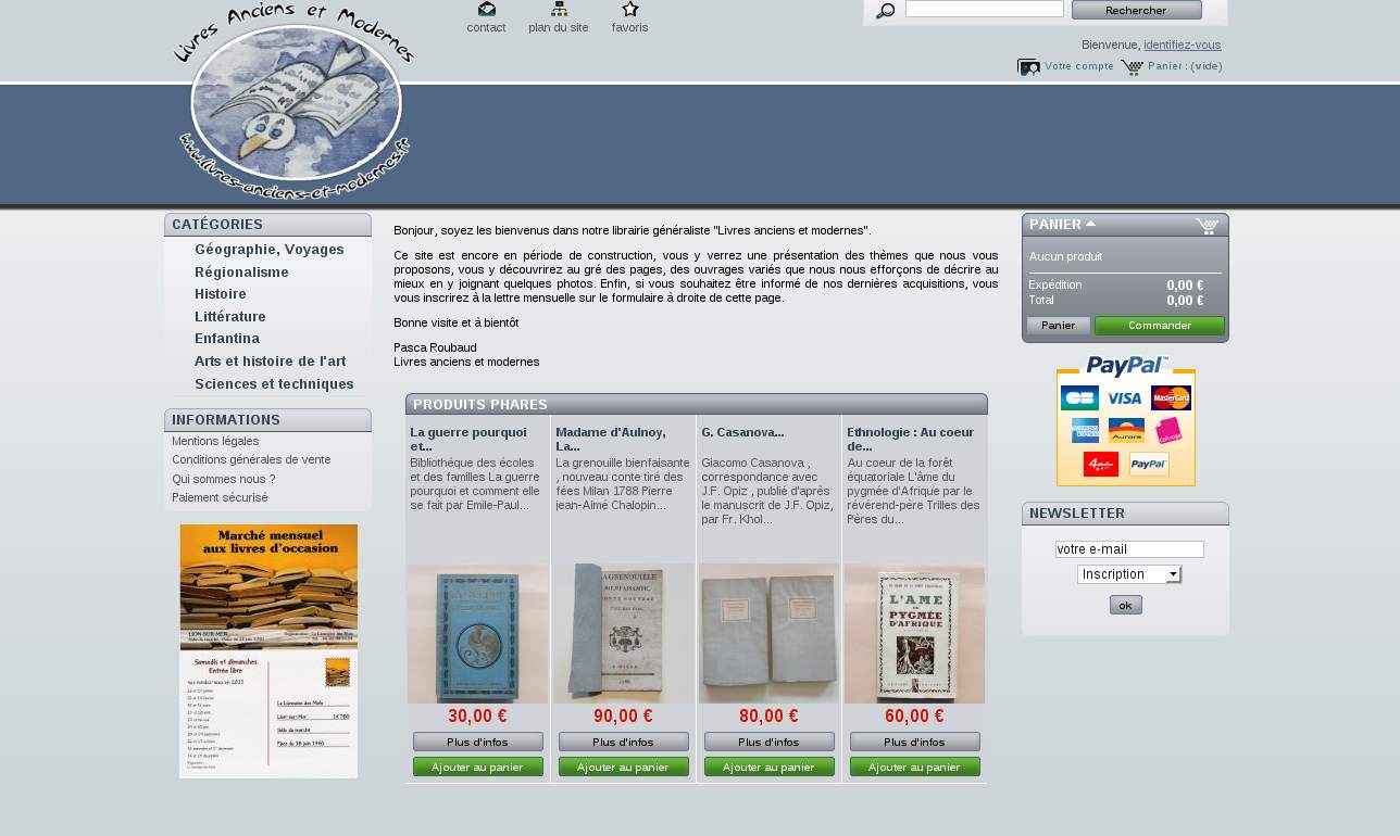 Site e-commerce Librairie Livres Anciens